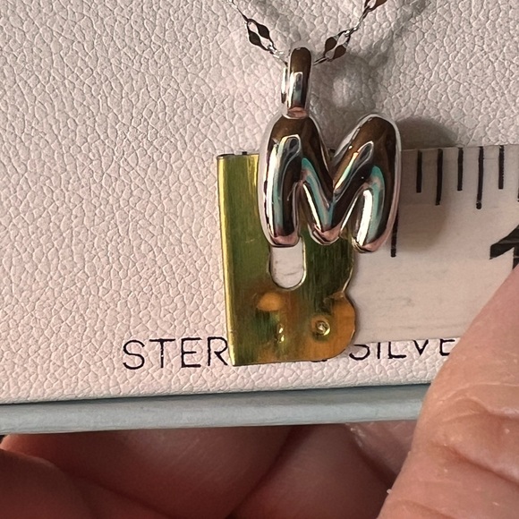 Rachel Zoe Sterling Silver Initial Necklace- M - Picture 5 of 6